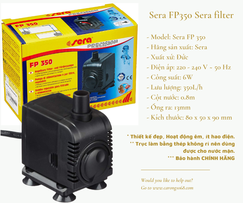 Sera FP350 Sera filter and feed pumps FP